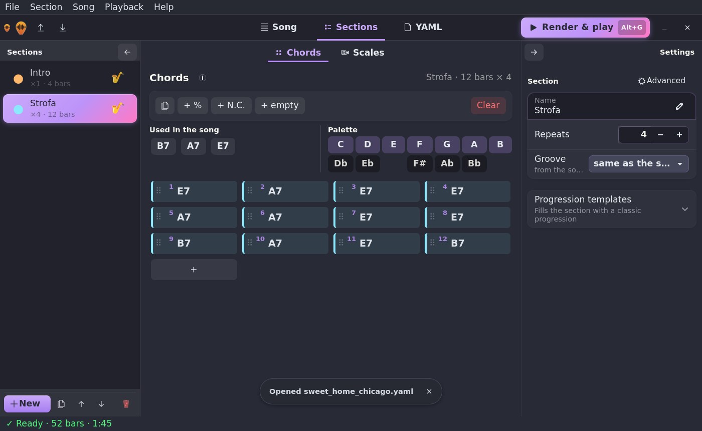 editor: Sections page